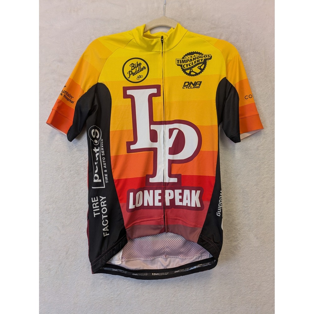 DNA‎ Cycling Lone Peak 2019 Mens Short Sleeve Cycling Jersey M Yellow Orange Red